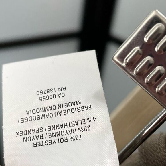 [13] Reitman’s Creme/Tan Structured Wide Leg Trousers Women’s Career Pant - Picture 12 of 14